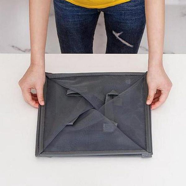 

laundry bags 1pc dirty clothes storage basket large size foldable handles portable mesh organizer clothing hamper with box l1m4