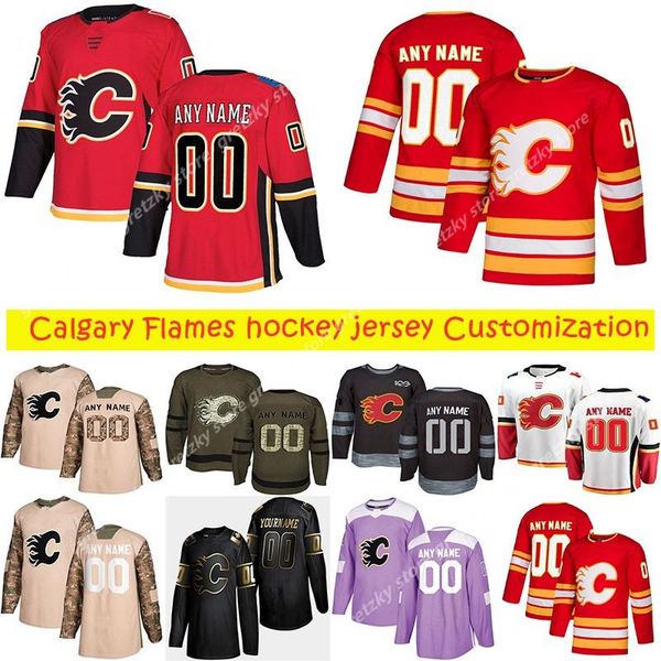 

customization calgary flames jersey 2019 hockey jerseys a variety of styles with customized any number and any name hockey jerseys s-xxxl, Black;red