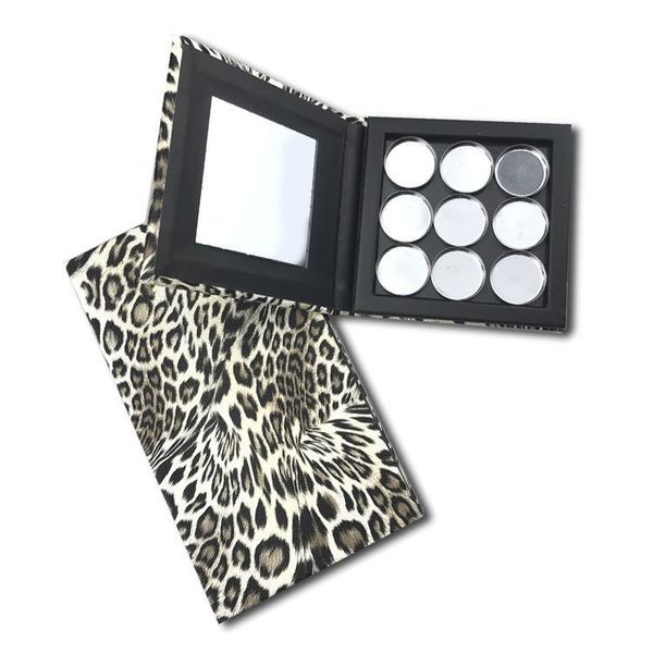

eyelash curler pu leopard print cosmetics empty magnet box dly combination storage eyeshadow lipstick blush plate