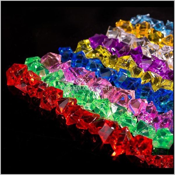 

100pcs /lot 10 colors fish tank aquarium decoration decorative stones ice rock stones garden vase gems tabl qylsst hx_pack