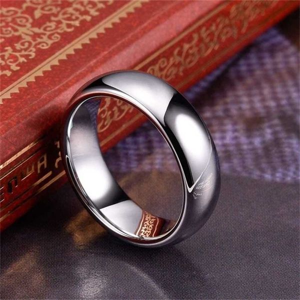 

2/4/6/8mm tungsten carbide rings for women men wedding engagement bands polished shiny engraving comfort fit gifts for him her 220210, Slivery;golden