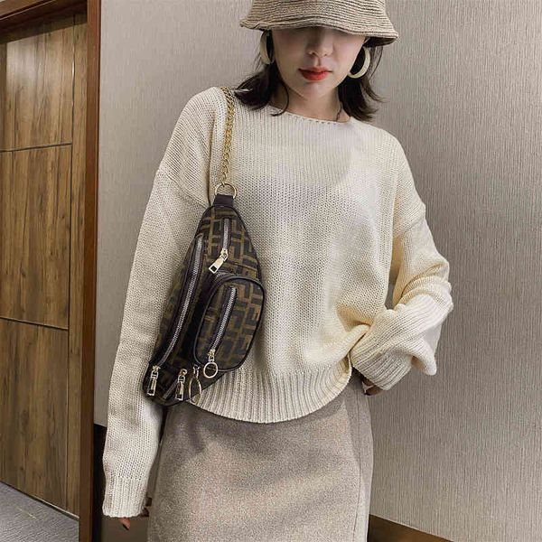 

exclusive women's small bag new popular chest canvas messenger bag chain shoulder