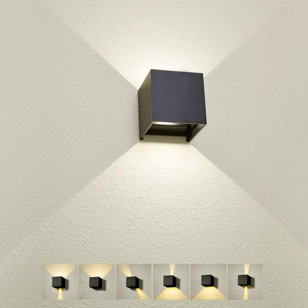 

wall lamps ip65 led waterproof 6w 12w indoor and outdoor adjustable light courtyard porch corridor bedroom sconce