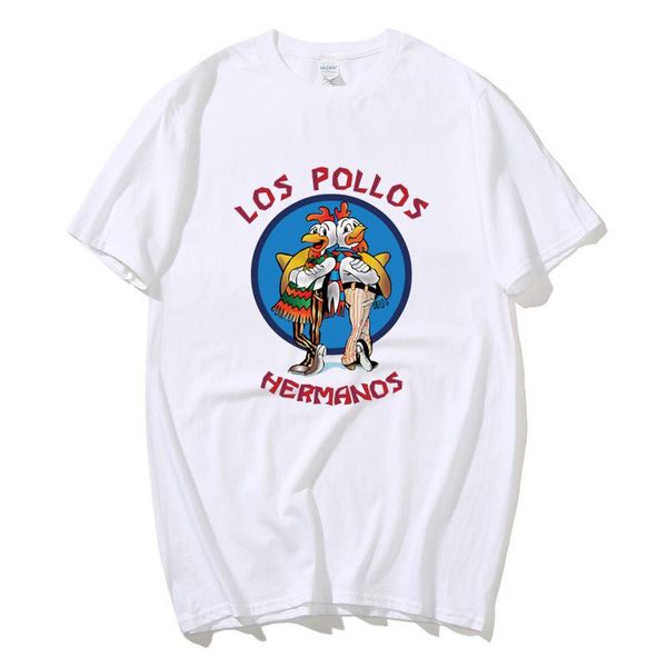 

men's t-shirts fashion breaking bad t shirt los pollos hermanos tshirt chicken brothers short sleeve tee hipster, White;black
