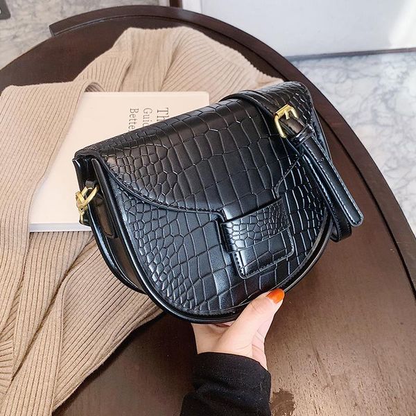

shoulder bags luxury handbag 2021 fashion women's messenger bag splicing half round