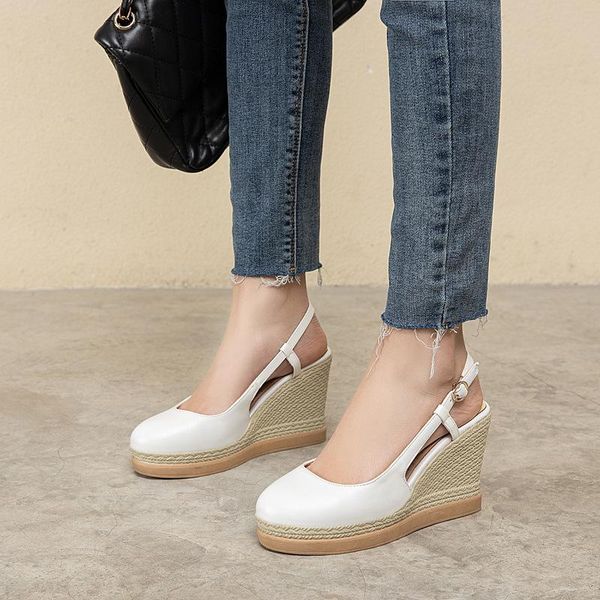 

fashion womens shoes 2021 with heel black platform sandals suit female beige round toe high heels large size luxury thick
