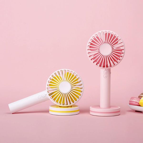 

electric fans 2000mah powerful usb fan macaron handhedl mini 3 gears wind speed