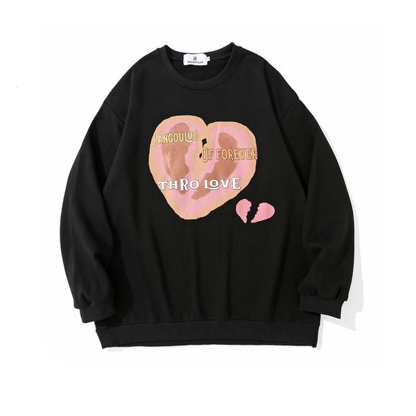 

sweatshirts men's fashion brand loose round neck long sleeve trend pullover hoodie, Black