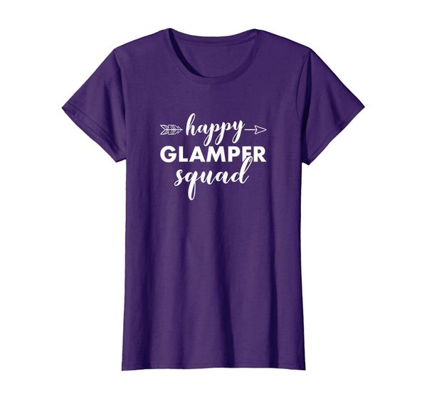 

happy glamping squad t-shirt glamper camping gift t-shirt, White;black