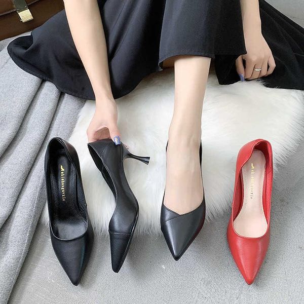 

sandals low single shoes pointed princess temperament comfortable versatile work, Black