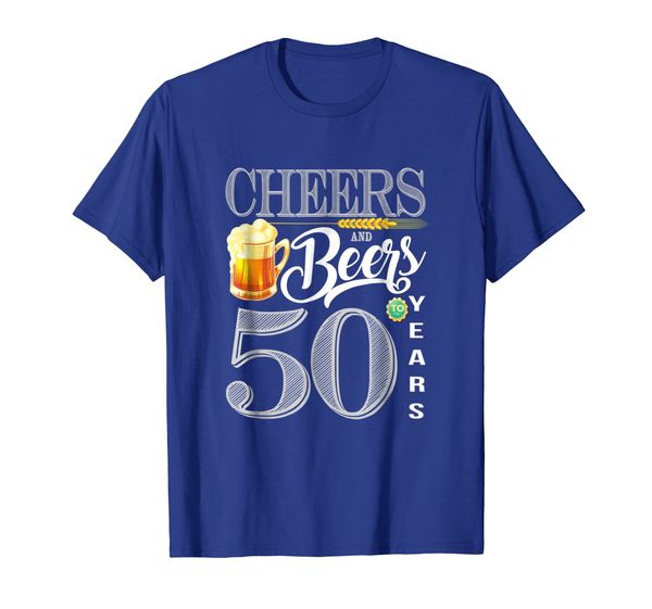 

50th birthday shirt cheers and beers to 50 years t-shirt, White;black