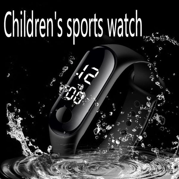 

wristwatches led mi4 children's sports electronic watch boys and girls clock waterproof display luminous, Slivery;brown