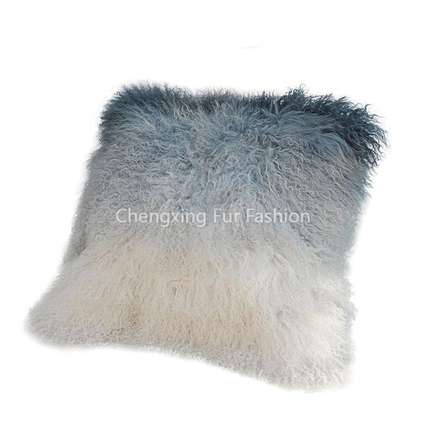 

cushion/decorative pillow cx-d-57e soft plush seat cushion cover 50x50cm tip dyed real mongolian lamb fur chair