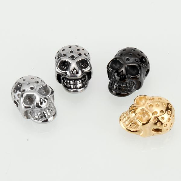 

spacer beads for jewelry making stainless steel vintage 7mm skull needlework beads diy braceletaccessories wholesale lots bulk, Bronze;silver