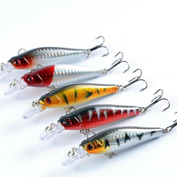 

1pcs 9g 8cm hard baits minnow fishing lures with 6# hook minnow plastic artificial fishing wobbler bass carp fishing acc jllmsz