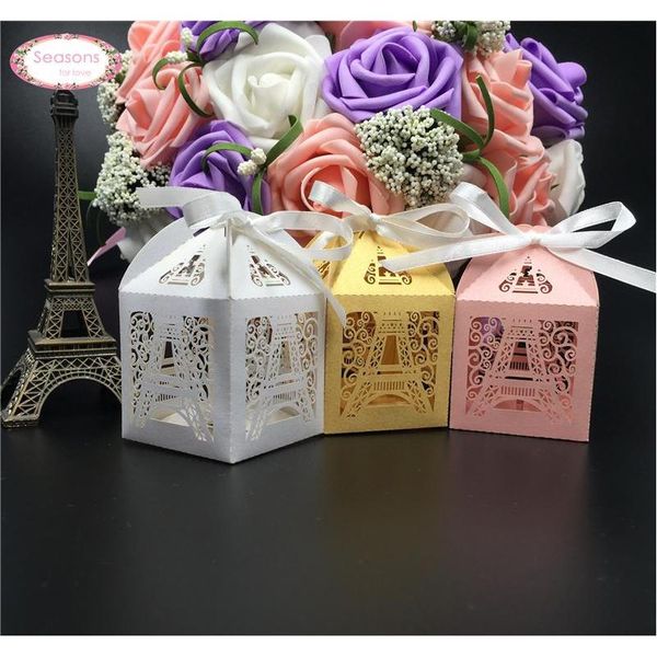 

wholesale- 10pcs wedding candy box chocolate packaging paris eiffel tower personalized weddign box mariage favor jllslp insyard