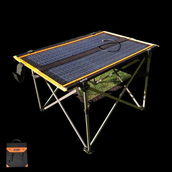 

camp furniture drink folding charging table camping