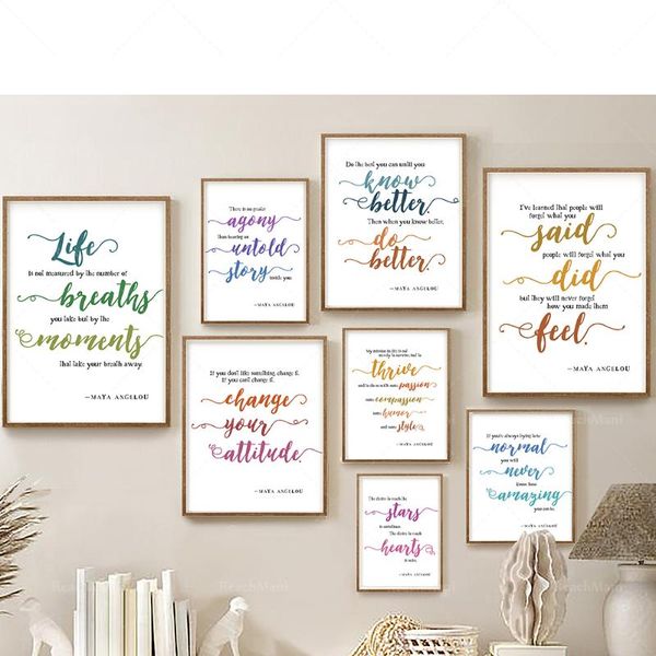 

paintings maya angelou quotes art wall prints, motivational posters, inspirational, and typography from the counselor's office