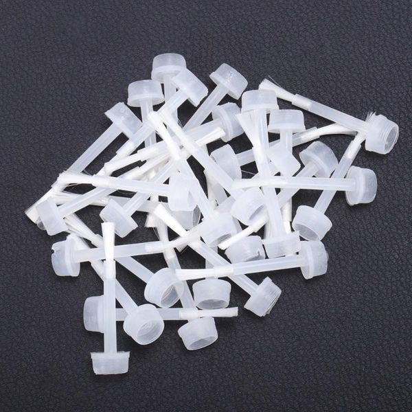 

nail brushes 100pcs polish replacement dipping liquid applicator manicure tools, Yellow