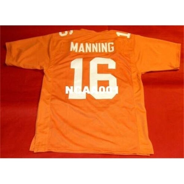 

668 tennessee volunteers #16 peyton manning custom college jersey size s-4xl or custom any name or number jersey, Black