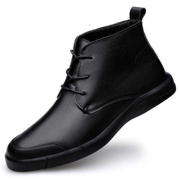 

tangzuo 82106 high leather shoes, batch , 38-46, black single cotton