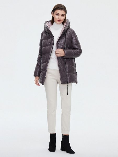 

zip up hooded puff winter coat 55x1#, Black