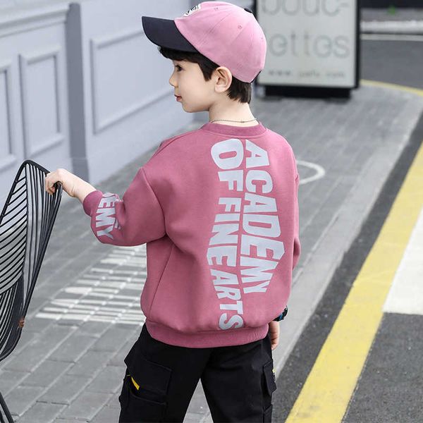 

retro spring autumn boys sweatshirts kidsteenager overcoat children clothes cotton pullover formal outwear g0917, Black