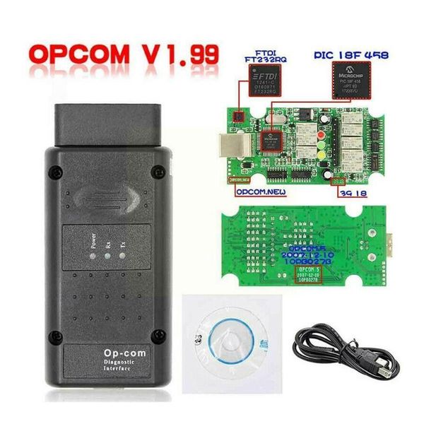 

code readers & scan tools opcom v1.99 for op com flash firmware update fidi can scanner bus tool obd pic18f458 obd2 k4o3