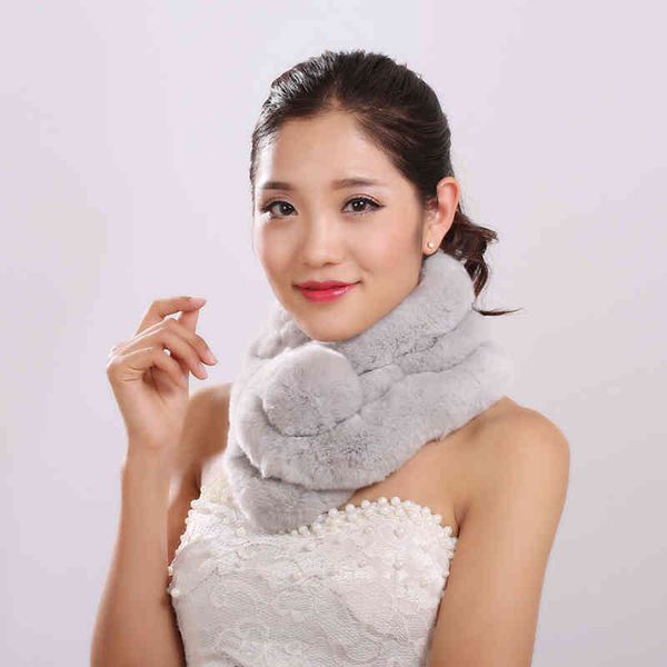 

women winter warm real rabbit scarf 100% genuine fur soft comfortable solid color heartwarming gift item, Blue;gray