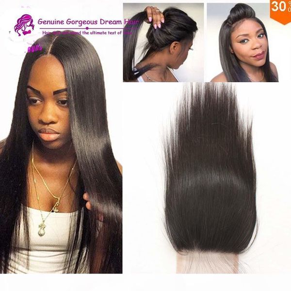 

closure with bundles peruvian human hair 3pcs lot,1pc middle part lace closure with 3pcs unprocessed human hair weave weft, Black