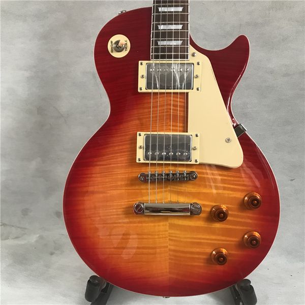 

sell custom electric guitar classic yellow color mahogany rosewood fingerboard can come to figure factory direct delivery