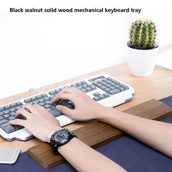 

mouse pads & wrist rests wooden mechanical keyboard rest pad comfort support hand for gamer accessories office computer laptop