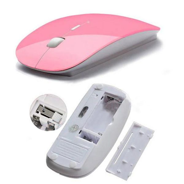 

candy color wireless mouse ultra thinb optical wireless mice 2.4g receiver slim mouse for computer pc lap