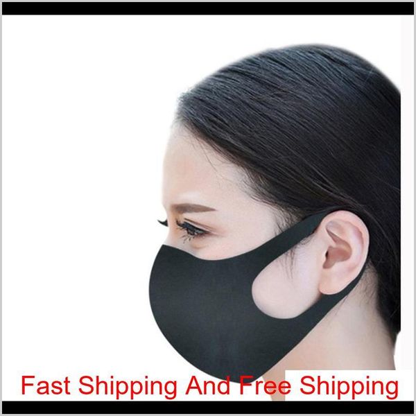

black anti dust washable reusable protective mouth cycling mask women men kids dustproof mouth-muffle mask qylmvt bdehome