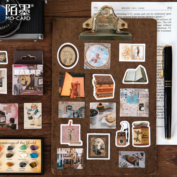 

5pieces/lot 45pcs ancient gallery stationery sticker kawaii stickers paper adhesive stickers diy scrapbooking diary ps albums