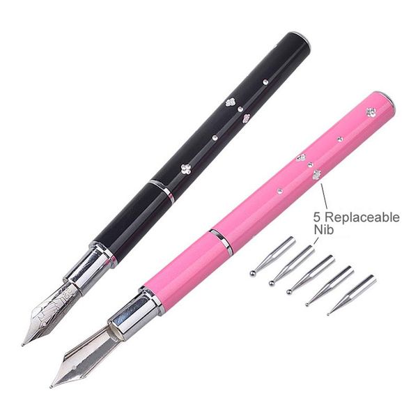 

fountain pens professional pen 5 kinds of change points nail painting art set tool for salon manicure diy drawing multifunction