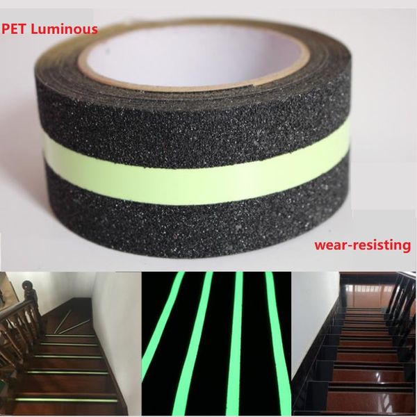 

traffic signal anti-slip tape pvc/pet luminous self-adhesive tape wear-resisting stair steps grind arenaceous non-slip prevent slippery stic