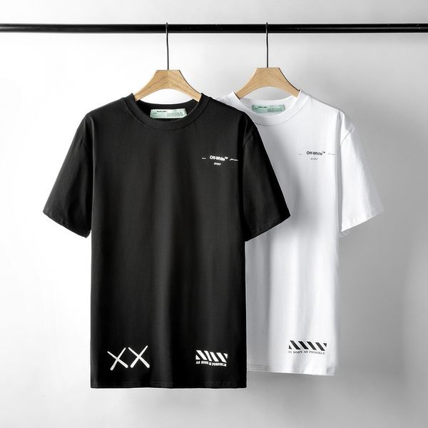 

summer new lovers trend casual cotton trendy cartoon printed short sleeve t-shirt, White;black
