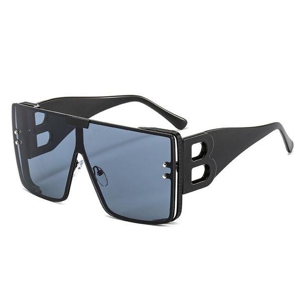 

sunglasses 2021 trendy metal big frame one-piece net red hollow anti-ultraviolet fashion personality, White;black