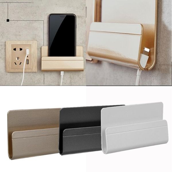 

hooks & rails 1pc abs plastic wall charger holder hanging stand hook multifunctional mount hanger shelf bracket mobile phone cable organizer