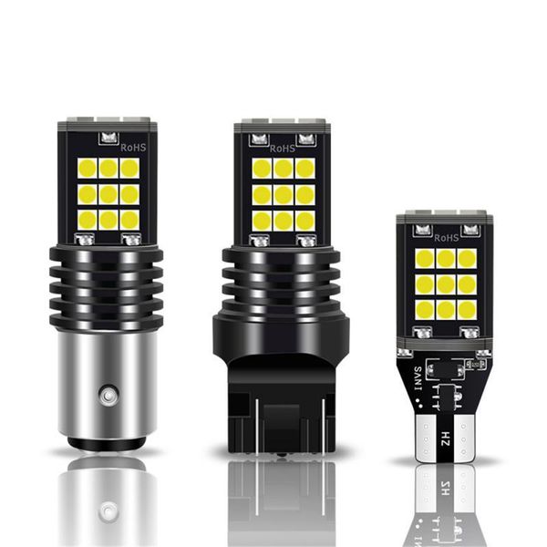 

emergency lights car led blub 24 smd 3030 decoding turn signal t15 t20 1157 reserving lamp auto brake light bulb accessories
