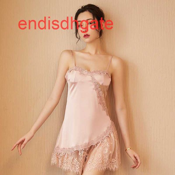 

lace new style women's underwear pajamas large size nightdress, Black;white