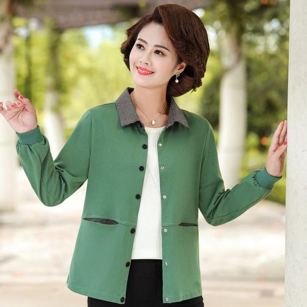 

women's jackets autumn jacket woman green pink caramel coat small plaid turn down collar single breasted cardigan plus size outerwear, Black;brown