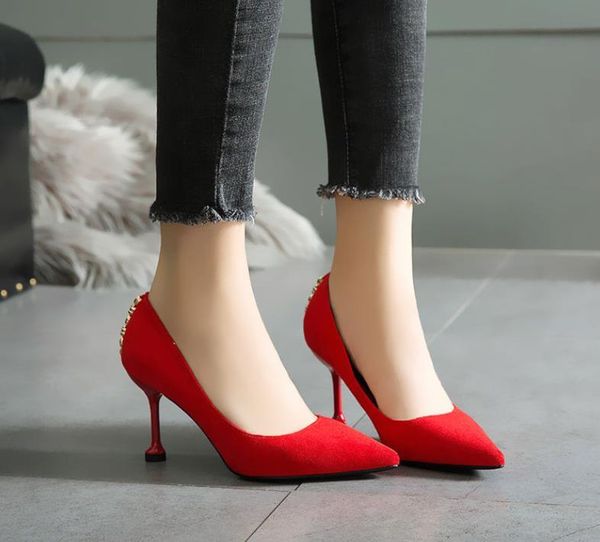 

dress shoes 2021 high-slung hexiu pointed cheongsam wedding, Black