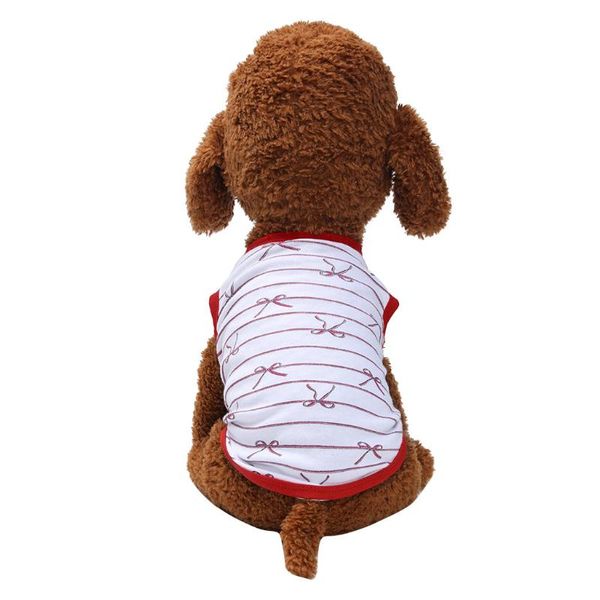 

dog apparel clothes summer bow pattern pet vest breathable comfortable cat clothing sweatshirt coats for small pets
