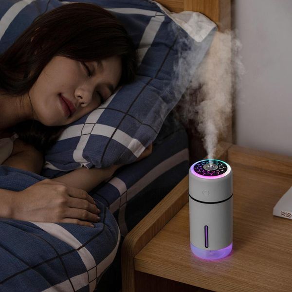 

humidifiers 320ml aurora wireless humidifier for home ultrasonic car mist maker with battery colorful night lamps mini office air purifier