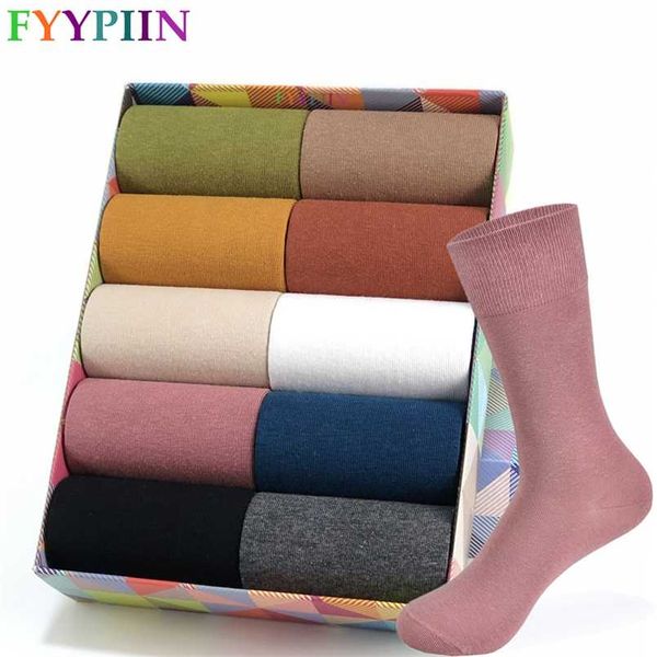 

women's socks 10 color set black pure color cotton socks casual creamy-white socks women no box 211204, Black;white