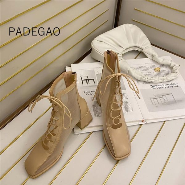 

boots women 2021 vintage korean ankle for casual fashion shoes woman, Black