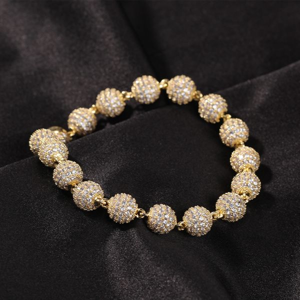 

mens gold link bracelets hip hop jewelry round bead vintage bracelet, Black