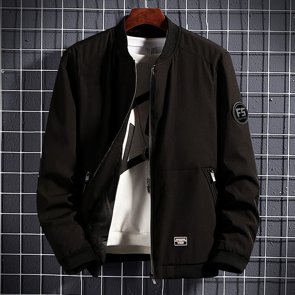 

korean fashion slim handsome spring and autumn 2021 new casual collar clothing young men's jacket, Black;brown